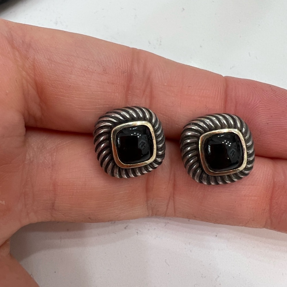 David yurman black onyx earrings